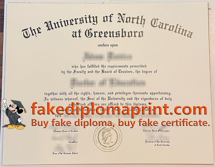 University of North Carolina at Greensboro diploma