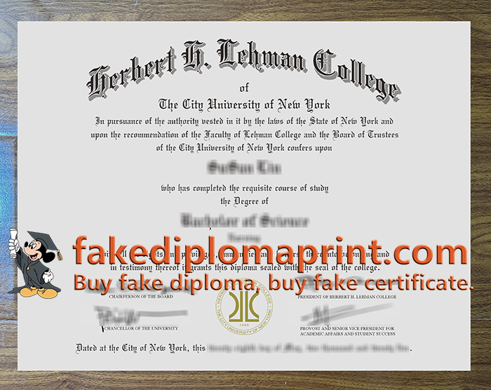CUNY Lehman College diploma