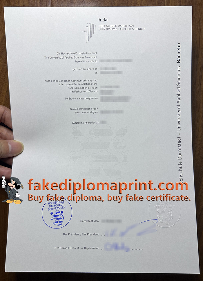 Hochschule Darmstadt diploma