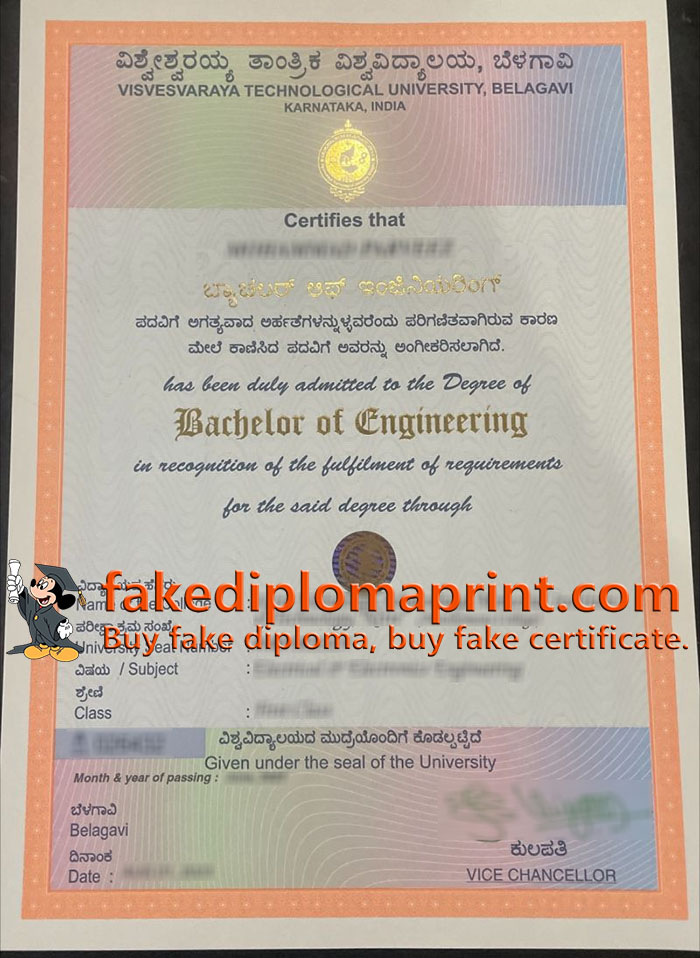 Visvesvaraya Technological University degree