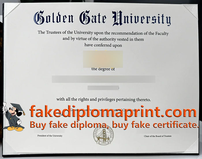 Golden Gate University diploma