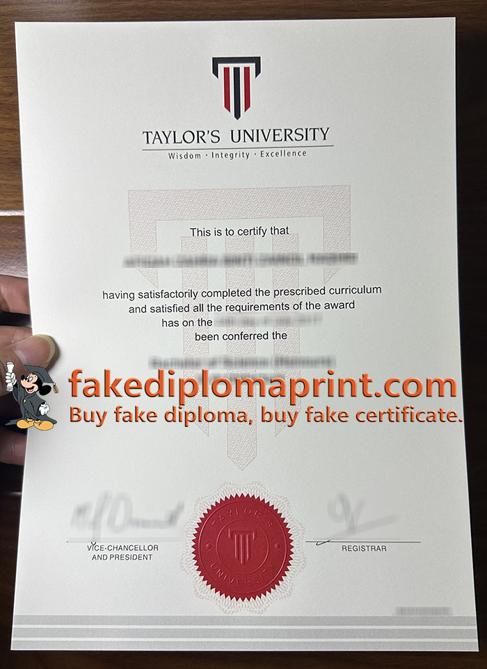 Taylor’s University degree